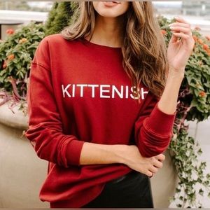 *SOLD!* Kittenish Red Pullover Sweatshirt